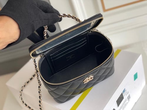 Small Top Handle Vanity Mirror Case