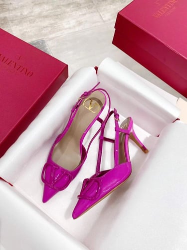 VLOGO SIGNATURE CALFSKIN SLINGBACK PUMP 80MM / 3.1...