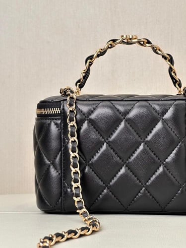 Small Top Handle Vanity Mirror Case