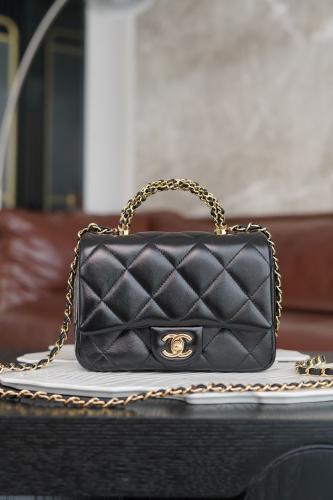 MINI FLAP BAG WITH TOP HANDLE