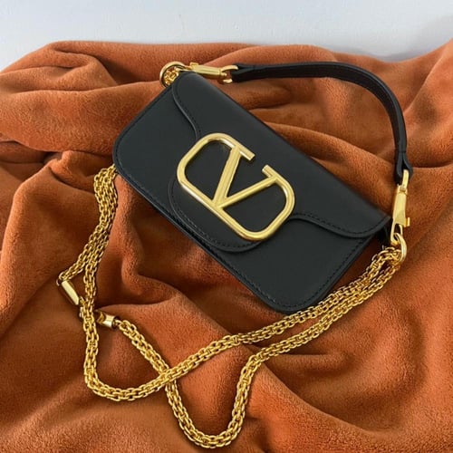 VALENTINO GARAVANI LOCÒ SMALL SHOULDER BAG IN CALF...