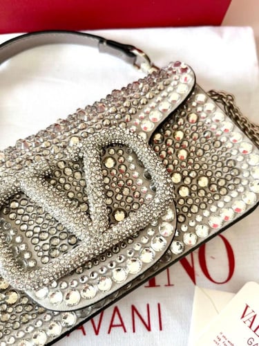 SMALL VALENTINO GARAVANI LOCÒ SHOULDER BAG WITH RH...