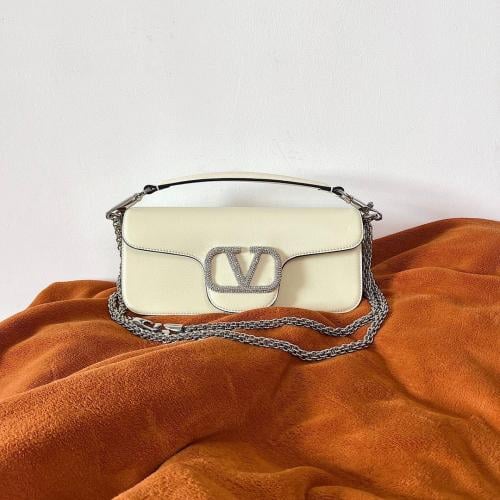 VALENTINO GARAVANI LOCÒ SMALL SHOULDER BAG WITH JE...