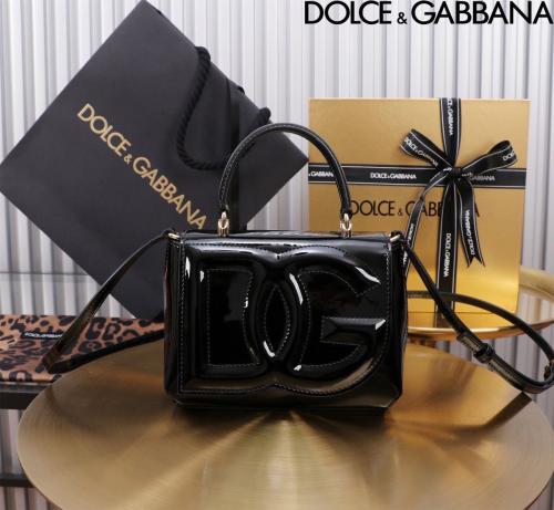 DG Logo Patent Top Handle Bag