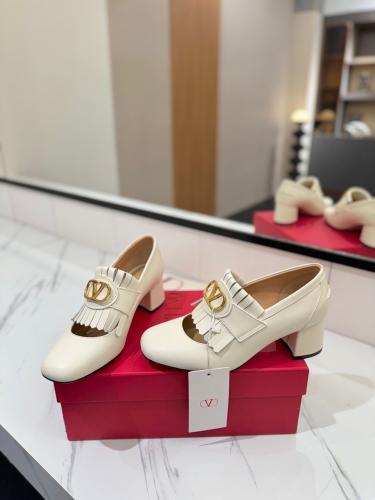 VLogo Signature 55 leather loafer pumps