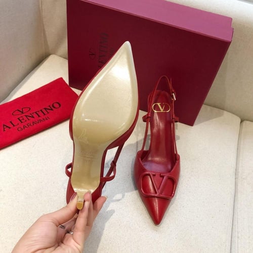 VLOGO SIGNATURE CALFSKIN SLINGBACK PUMP 80MM / 3.1...