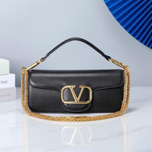 VALENTINO GARAVANI LOCÒ CALFSKIN SHOULDER BAG
