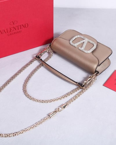 VALENTINO GARAVANI LOCÒ MICRO BAG WITH CHAIN AND J...