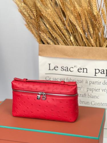 Extra Pocket L19 - Ostrich Print on Sheepskin