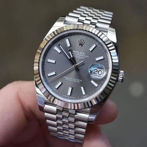 Rolex Datejust Gray Dial Oyster Steel Watch - ساعه...