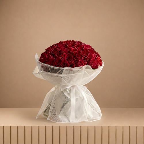 Bouquet of 70 red roses