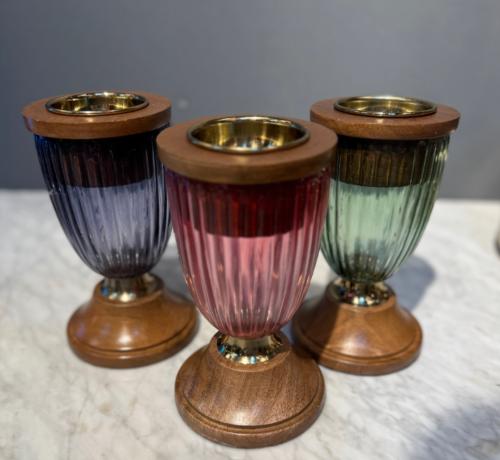 مبخره هندية زجاجية ألوان