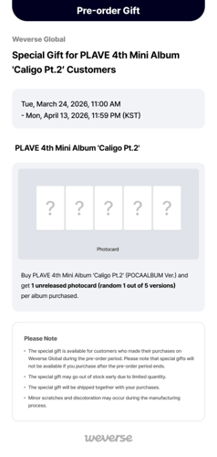 PLAVE 4th Mini Album 'Caligo Pt.2'