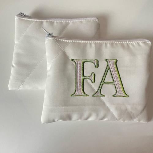 Ribbed Small Zipped Pouch