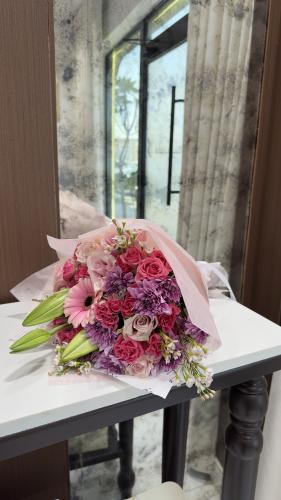 بوكيه ورد طبيعي