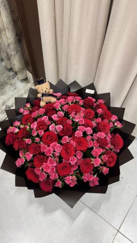 بوكيه ورد طبيعي