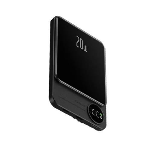 Portable magnetic power bank with PD 20W and 15W fast wireless charging for MagSafe - external battery compatible with iPhone