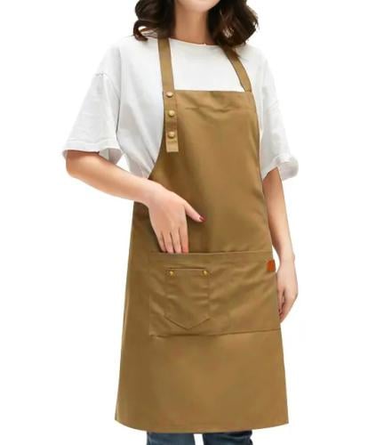 مريلة مقاومة للماء مقاس كبير للجنسين لون بني