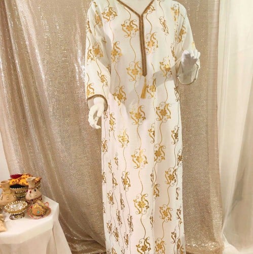 جلابيه كريب مطبوع