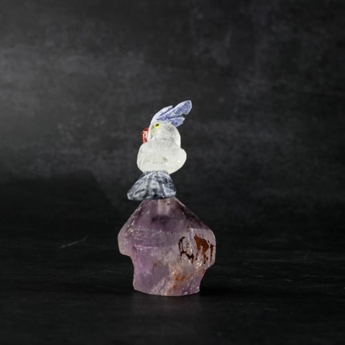 ببغاء كوارتز على حجر الاميثيست (BPAQS050708)
