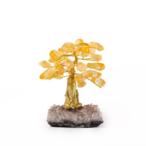 شجرة سيترين على حجر الاميثيست