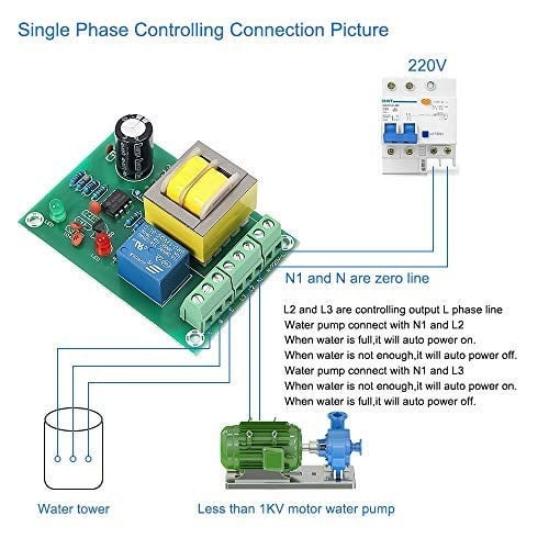 نظام تحسس مستوى الماء والتحكم بتشغيل المضخة إلكترو...