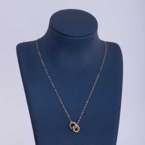 عقد حلقتين ذهب عيار 18