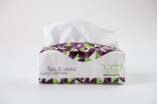 كرتون مناديل رغد فئة 300 منديل مفرد