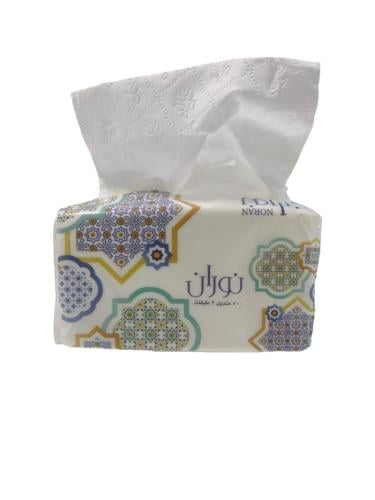 كرتون مناديل نوران فئة 500 منديل مفرد 3 طبقات
