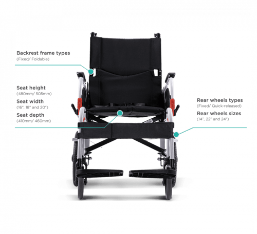 كارما - كرسي متحرك خفيف يدوي آجيل