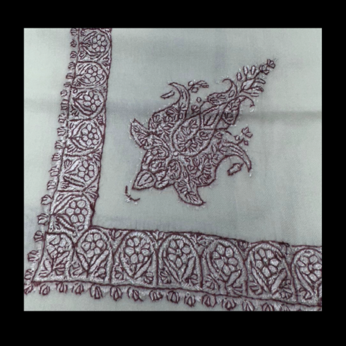 شال كشمير سوبر ترمة (تطريز يدوى)