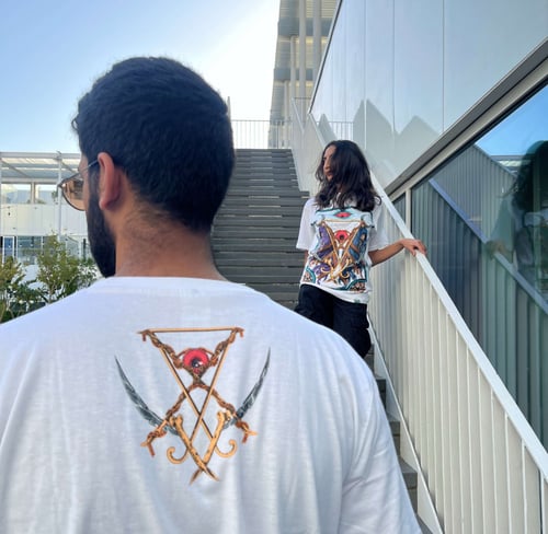 شيرت ختم ابليس (ابيض) - Sigil of lucifer shirt (wh...