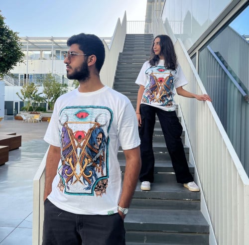 شيرت ختم ابليس (ابيض) - Sigil of lucifer shirt (wh...