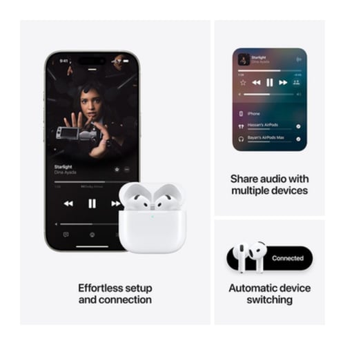 ابل ايربودز 4 سماعات أذن بلوتوث باللون الابيض مودي...