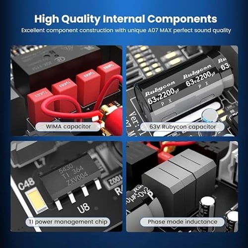 مضخم صوت هاي فاي A07 Max بقناتين، بقدرة 300 واط لك...