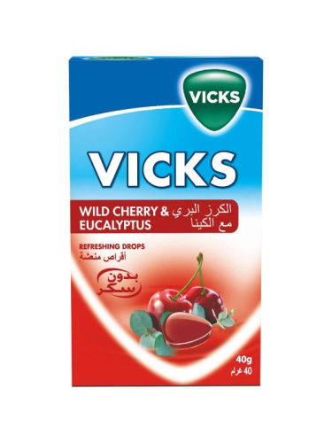 قطرات منعشة لالتهاب الحلق بالكرز البري و الأوكالبت...