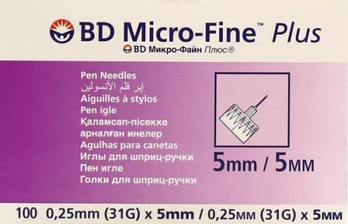 بي دي ميكروفاين بلس ابرة قلم 0.25*5*31 ج
