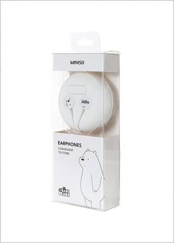 سماعة اذن سلكية بشخصية قطبي من الدببة الثلاثة مع ق...