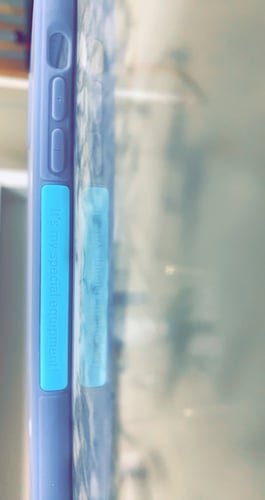 كفر ايفون اكس آر شفاف، بحواف باللون الازرق الفاتح