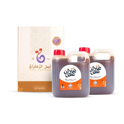 عرض عسل سدر طبيعي فاخر 1 كيلو + 1 كيلو + 6 علب زعف...