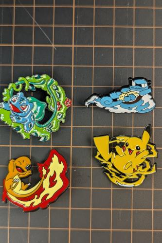 مجموعة بروشات بوكيمون. ( ٤ قطع )