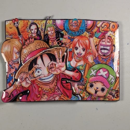 مغناطيس ثلاجة ثلاثي الابعاد وغلاف لماع ،شخصيات ون...