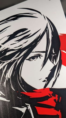 بوستر ميكاسا من هجوم العمالقة من ستيل ، 20*30 cm