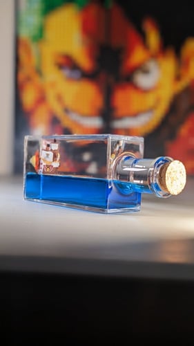 سفينة طاقم لوفي ثاوزند ساني-غو داخل قارورة.