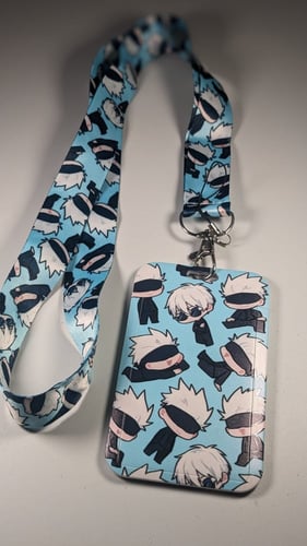 حامل بطاقة ساتورو جوجو من جينجيتسو كايسن.