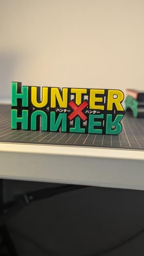 شعار القناص هنتر مطبوع 3D بألوان وجوده عالية.جودة