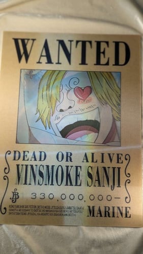 بوستر لوفي و زورو و سانجي من ون بيس ثلاثية الأبعاد...