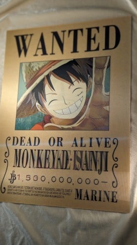 بوستر لوفي و زورو و سانجي من ون بيس ثلاثية الأبعاد...