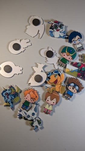 مغناطيس ثلاجة أبطال الديجيتال ، وسيم تاكيرو