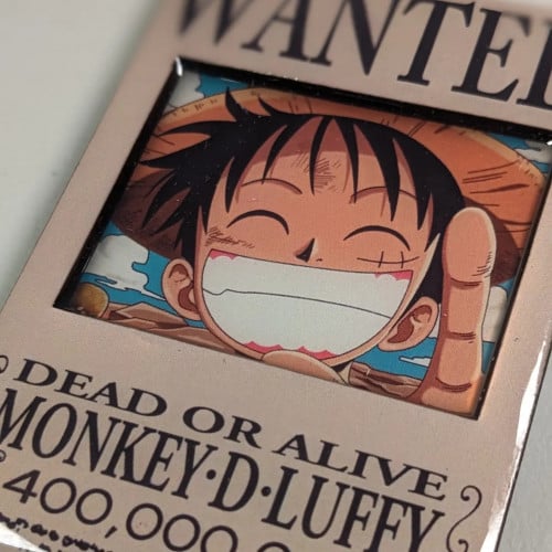 مغناطيس ثلاجة ثلاثي الابعاد وغلاف لماع ،شخصية لوفي...